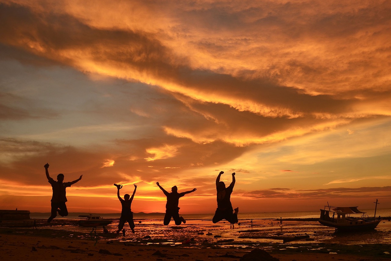silhouette, sunset, happy, people, evening, indonesia, brown happy, nature, brown happiness, happy, people, indonesia, indonesia, indonesia, indonesia, indonesia